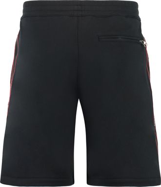 Alexander McQueen Alexander Mcqueen Mens Black Cotton Bermuda Shorts - Size Small