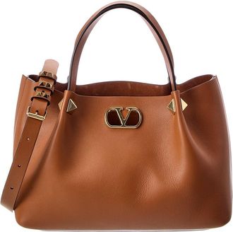 Valentino Vlogo Small Leather Tote