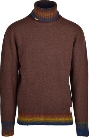 Bob Dolcevita Turtleneck - Heren - Coltruien - Bruin - L - Wol - Truien & Vesten