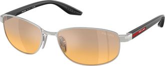 Prada PS B53S 1BC40Z Mens Sunglasses Silver Size 58