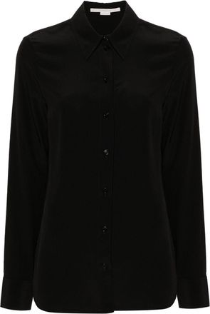Stella McCartney pointed-collar silk shirt - women - Silk - 38 - Black