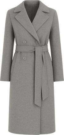 Max Mara Cappotto doppiopetto con cintura - Grigio