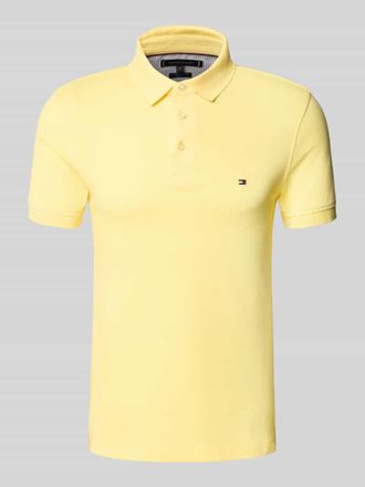 Tommy Hilfiger Slim Fit Poloshirt aus Baumwoll-Elasthan-Mix in GELB, Gr&ouml;&szlig;e XXL