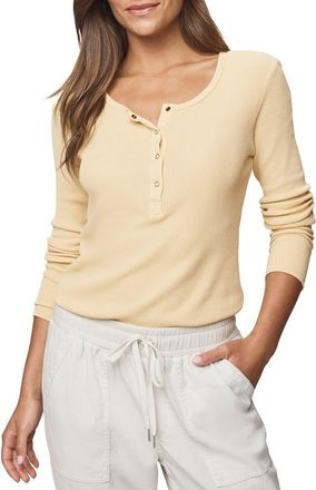 Splendid Classic Thermal Henley in Yellow Stone at Nordstrom, Size X-Small