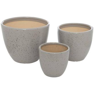 Atmosphera Set di 3 vasi in ceramica vena d29cm Atmosphera créateur dintérieur