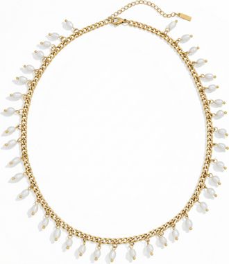 Pompeii3 Vicentina 18k Yellow Gold Plated 16 Fresh Water Pearl Necklace