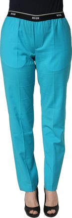 Msgm Wool Mid Waist Tape Women Trouser Womens Pants (Pre-Owned)