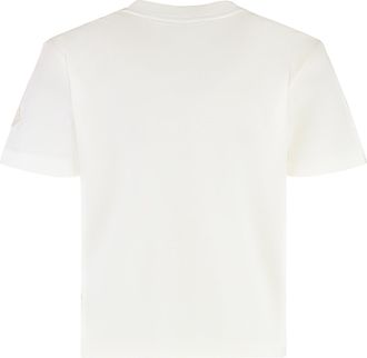 Moncler Womens Cotton Crew-Neck T-Shirt Ivory T-Shirts & Jerseys