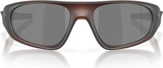 Oakley Neoforma 60mm Polarized Oval Sunglasses in Matte Rootbeer/prizm Black at Nordstrom