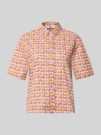 0039 Italy 0039 Italy Regular Fit Bluse im Allover-Look Modell BEA in Pink, Gr&ouml;&szlig;e XXL