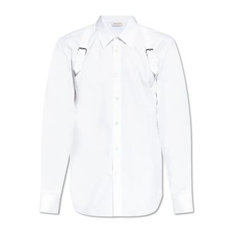 Alexander McQueen Alexander McQueen, Formal Shirts, male, White, Size: M Cotton shirt