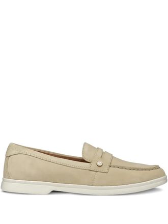 Geox Xan3 suede loafers - women - Calf Suede/Calf Leather/Rubber - 36 - Neutrals