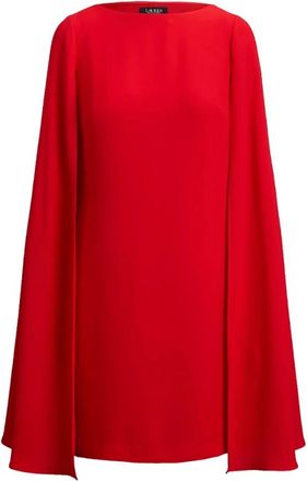 Ralph Lauren Petra Dress - Dames - Feestkleedjes - Rood - XS - Polyester - Kleedjes