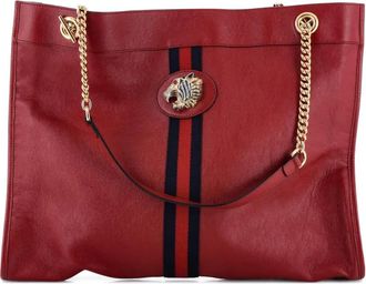 Gucci Rajah Chain Leather Large tote bag - Rosso