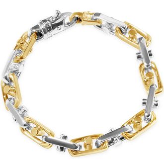 Pompeii3 Mens Link 14k Gold (63gram) or Platinum (101gram) 8mm Bracelet 8.5