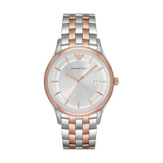 Emporio Armani Accessoires, Heren, Grijs, ONE Size, Lambda Analoog Horloge