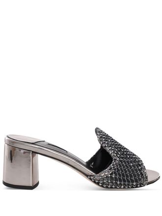 Le Silla Sandali Gilda con decorazione - Argento