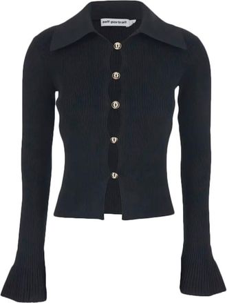 Self Portrait Button Down Knit Top