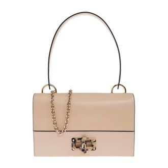Furla Tassen, Dames, Beige, ONE Size, Leer, Amelia Schoudertas