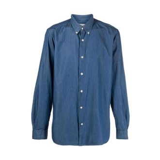 Woolrich Denim Overhemd - Heren - Spijkeroverhemden - Blauw - S - Denim - Overhemden