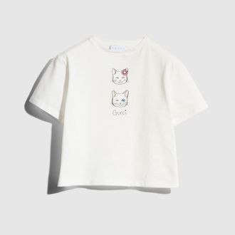 Gucci Kids - Cotton T-shirt With Print, White
