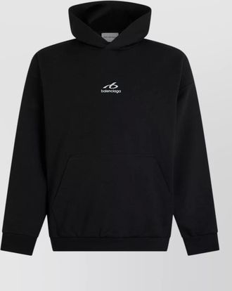 Balenciaga cotton logo print hoodie