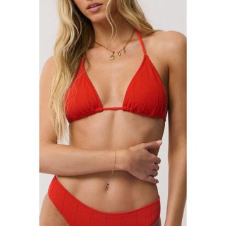Rip Curl Vibe Surf Triangle Bikini Top in Red at Nordstrom, Size Xx-Small