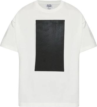 A.P.C. T-Shirt Olivier - Heren - T-shirts - Wit - L - Katoen - Tops