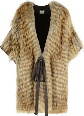 P.A.R.O.S.H. Two Tone Wool Blend Coat