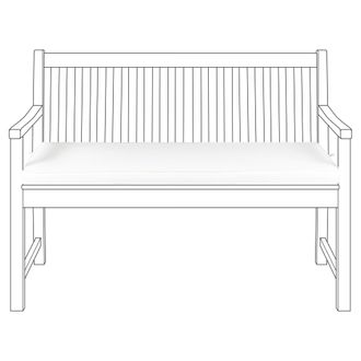 Beliani Beliani - Coj&iacute;n Para Banco De Jard&iacute;n Asiento Para Exterior Poli&eacute;ster Impermeable 112 Cm Blanco Vivara