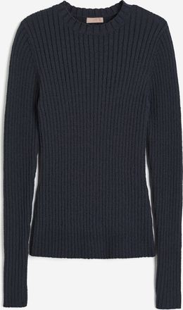 H&M Shirt in Rippstrick - Schwarz