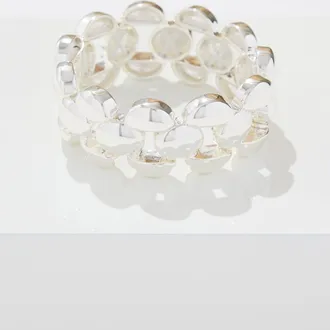 Talbots Polished Bauble Bracelet - Shiny Silver - 001 Talbots