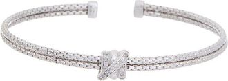 Meshmerise 18K Plated 0.10 Ct. Tw. Diamond Mesh Bangle
