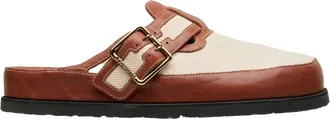 Birkenstock Schoenen, Dames, Bruin, 39 EU, Leer, Boston Bold Canvas