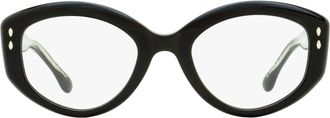 Isabel Marant Blue Block Oval Eyeglasses - Black