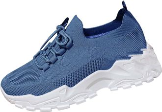 Generic Slip on Trainers Womens Slip on Shoes Women All Thick Sole Mesh Breathable High Top Sports Casual Womens Shoes Ladies Sneakers Size 7 Ladies Sneakers 