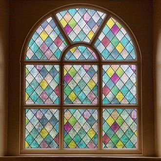 OEM L&aacute;mina Adhesiva Para Ventanas Con Efecto Vidriera - Adhesivo Colorido - Crea Privacidad - Efecto Arco&iacute;ris - 60 X 300 Cm - Multicolor