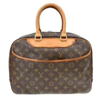 Louis Vuitton Deauville Handbag Monogram Canvas Brown Canvas Handbag (Pre-Owned)