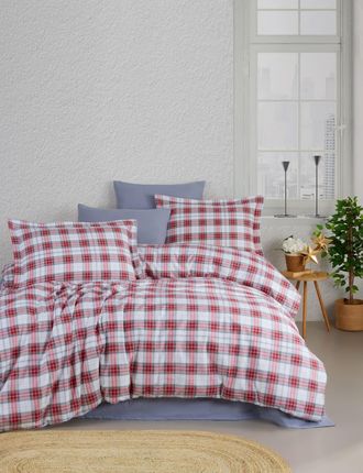 Blanc Avenue Juego de funda de edred&oacute;n 240x220 cm+ 2 FA 65x65 cm franela de algod&oacute;n