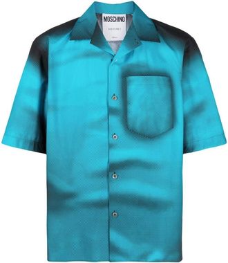 Moschino short-sleeve cotton shirt - men - Cotton - 44 - Blue