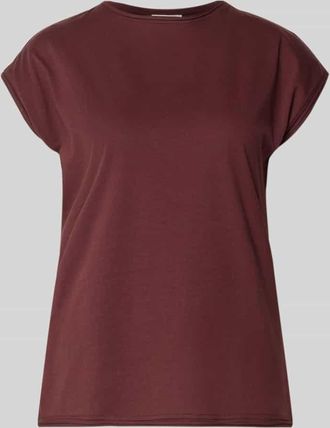 Christian Berg T-Shirt mit Rundhalsausschnitt und Rollsaum in Schoko, Gr&ouml;&szlig;e XXL