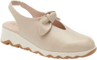 Wonders Knotted Wedge Slingback Pump in Sauvgage Beige at Nordstrom, Size 9.5-10Us