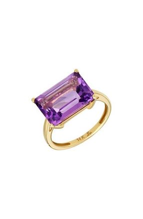 Bony Levy 14K Gold Statement Ring in 14K Yellow Gold - Amethyst at Nordstrom, Size 6.5