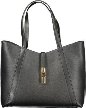 Furla Tassen, Dames, Zwart, ONE Size, Leer, Goccia Bag
