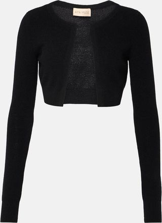 Aya Muse Cropped cotton-blend cardigan