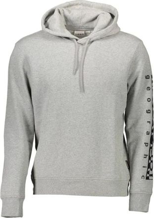 Napapijri Hooded Sweatshirt - Heren - Hoodies - Grijs - 2XL - Katoen - Hoodies & sweatvesten
