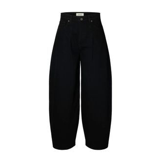Selected Loose Nanet High Waist Jeans - Dames - Jeans - Zwart - Maat: W30 L32 Katoen
