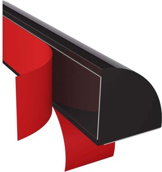 OEM Moldura De Cuarto De C&iacute;rculo Flexible, Con Borde Redondeado De Goma Autoadhesivo, Apta Para Suelos, Ba&ntilde;os Y Cocinas, 6 M De Largo, Color Negro