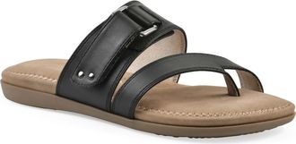 White Mountain Fancify Toe Loop Sandal in Black/Burnished/Smooth at Nordstrom Rack, Size 9.5