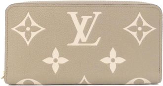 Louis Vuitton Beige Bicolor Tourterelle Leather Long Wallet (Bi-Fold) (Pre-Owned)